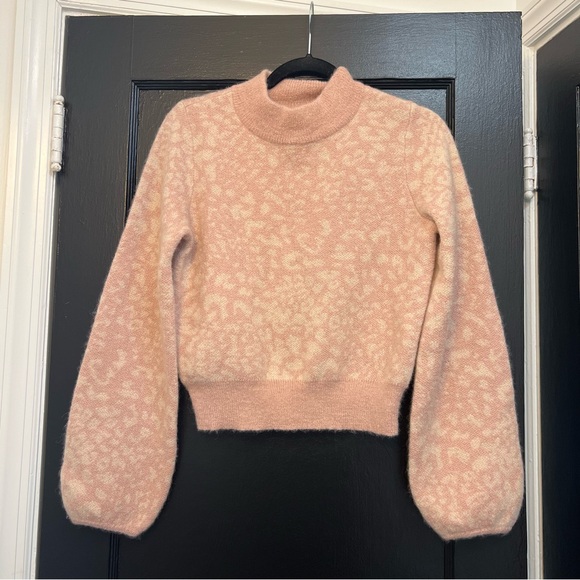 Veronica Beard Pink Cheetah Print Sweater - Picture 1 of 5